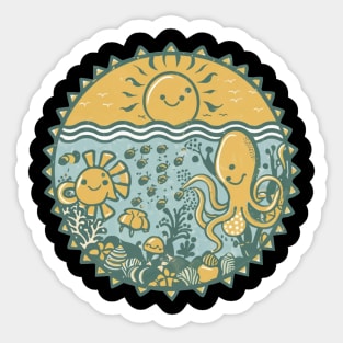 A Whimsical Underwater Symphony Sticker